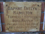 HAMILTON Daphne Evelyn formerly HOPKINS nee HARPER 1926-1983