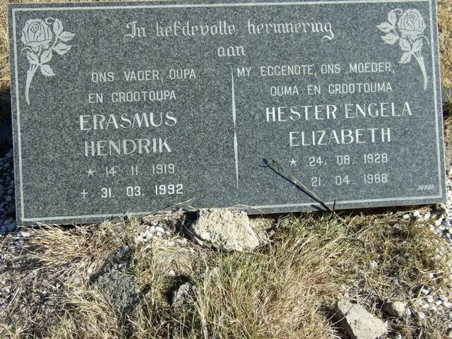 ? Erasmus Hendrik 1919-1992 & Hester Engela Elizabeth 1928-1988