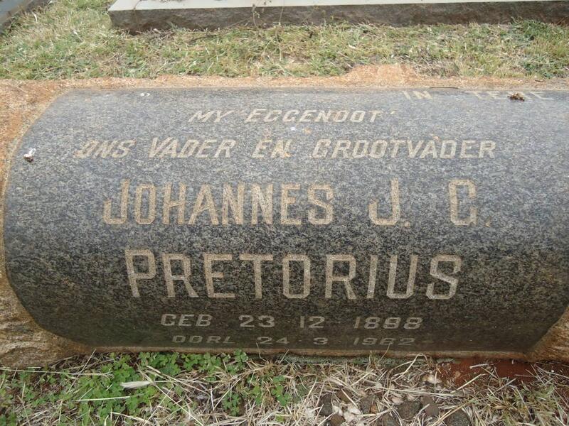 PRETORIUS Johannes J.G. 1898-1962