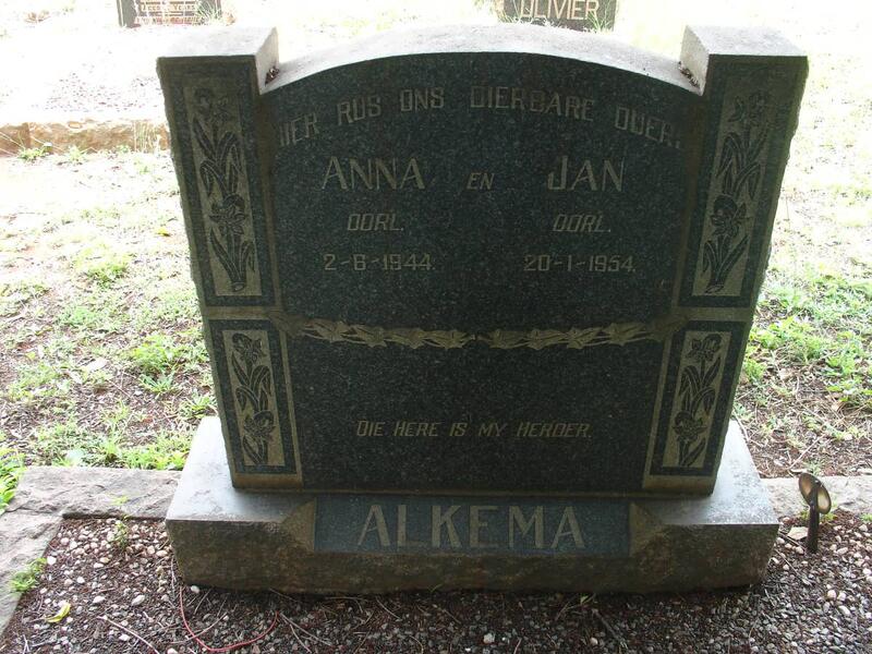 ALKEMA Jan -1954 & Anna -1944