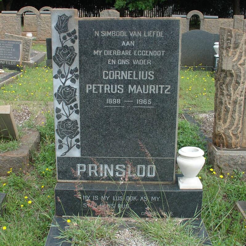 PRINSLOO Cornelius Petrus Mauritz 1898-1965