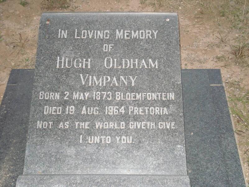 VIMPANY Hugh Oldham 1873-1964