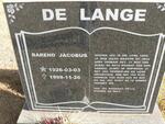 LANGE Barend Jacobus, de 1926-1998