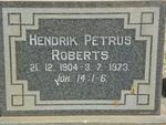 ROBERTS Hendrik Petrus 1904-1973