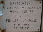 HARTZENBERG Phillip Johannes -1994 & Myra Louise -1973