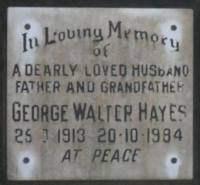 HAYES George Walter 1913-1984