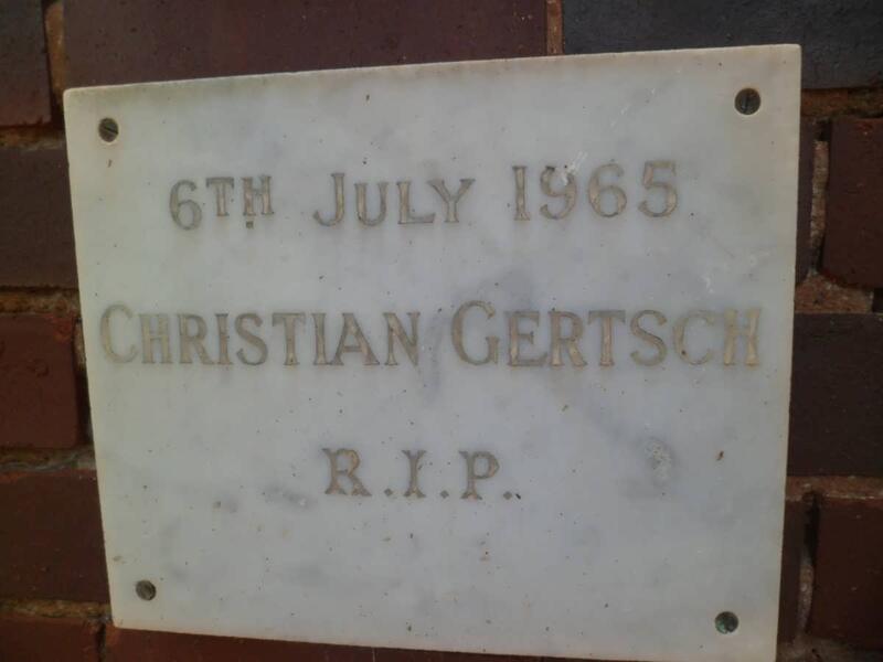 GERTSCH Christian -1965