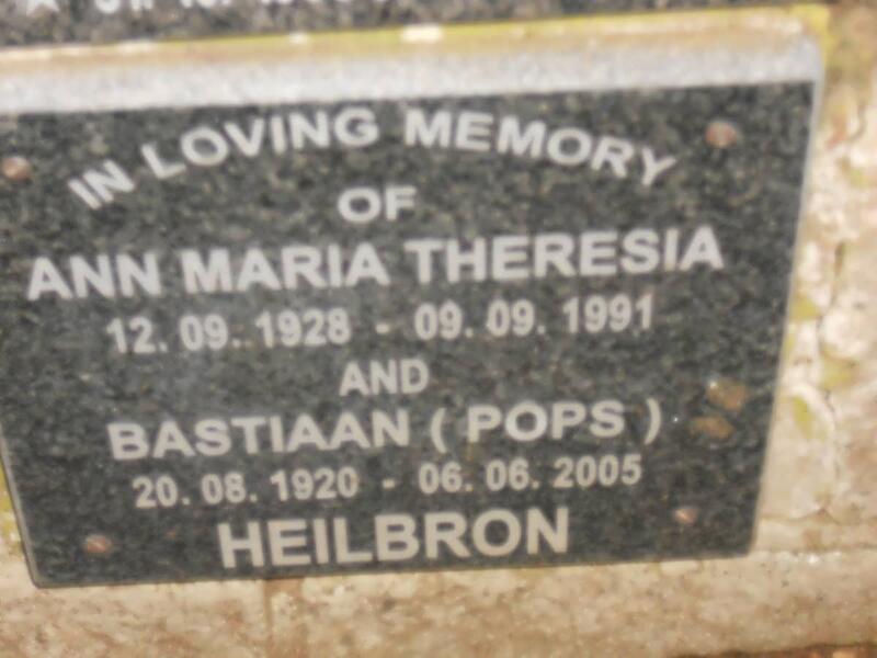 HEILBRON Bastiaan 1920-2005 & Ann Maria Theresia 1928-1991