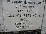 HICKS Gladys Irene Ross 1897-1974