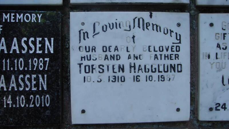 HAGGLUND Torsten 1910-1987
