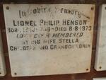 HENSON Lionel Philip 1906-1973