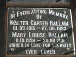 HALLAM Walter Carter 1915-1993 & Mary Louise 1934-2011