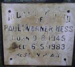 HESS Paul Werner 1945-1983