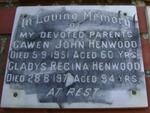 HENWOOD Gawen John -1951 & Gladys Regina -1976