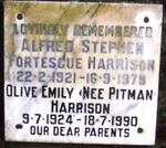 HARRISON Alfred Stephen Fortescue 1921-1979 & Olive Emily PITMAN 1924-1990