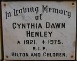 HENLEY Cynthia Dawn 1921-1975