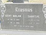 ERASMUS Gert Malan 1910-1982 & Saartjie 1914-2003