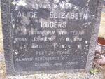 ROGERS Alice Elizabeth formerley WEBSTER nee JOHNSON 1878-1974
