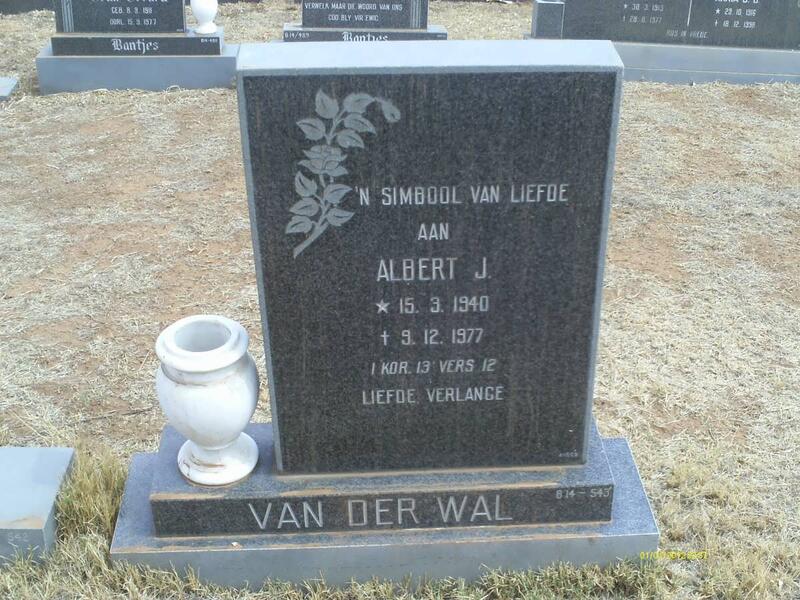 WAL Albert J., van der 1940-1977