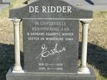RIDDER Esther, de 1924-1998