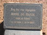 HARDE Minnie, de nee LE ROUX 1926-1957