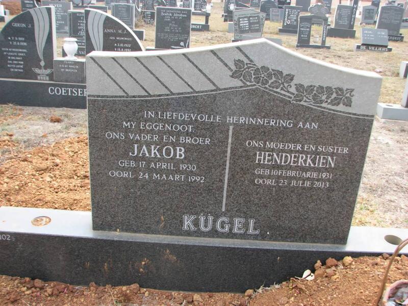 KÜGEL Jakob 1930-1996 & Henderkien 1931-2013