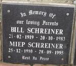 SCHREINER Bill 1919-1983 & Miep 1910-1995