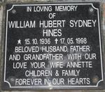 HINES William Hubert Sydney 1936-1998