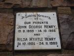 HENRY John George 1899-1956 & Hilda Myrtle 1905-1988