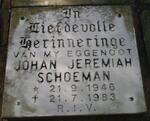 SCHOEMAN Johan Jeremiah 1946-1983