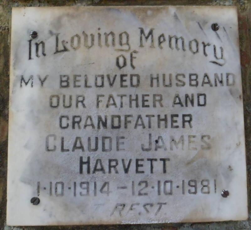 HARVETT Claude James 1914-1981