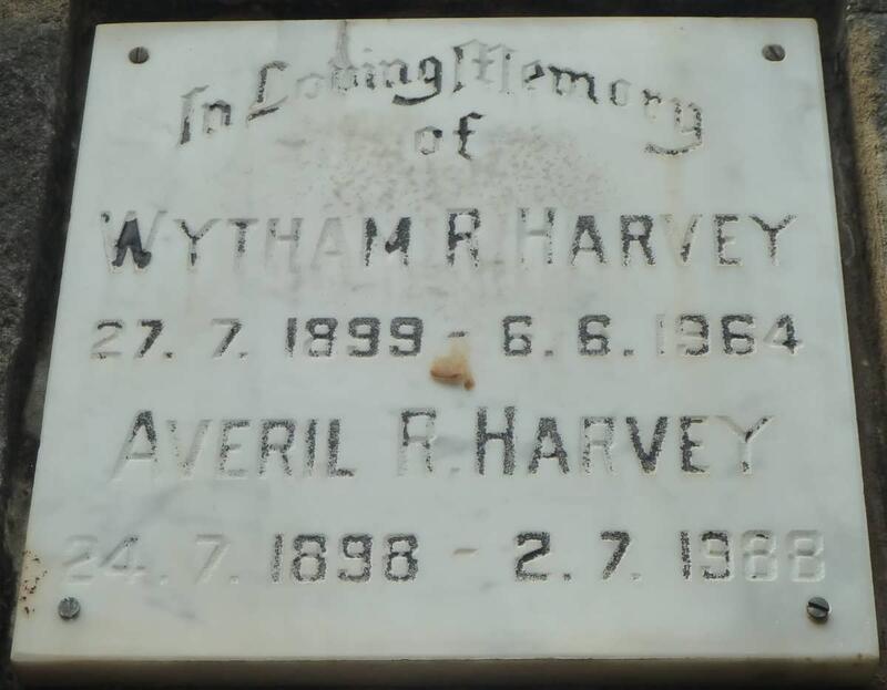 HARVEY Wytham R. 1899-1964 & Averil R. 1898-1988