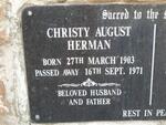 HERMAN Christy August 1903-1971 & Edith Mary 1900-1983