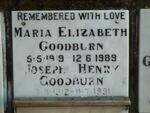 GOODBURN Joseph Henry 1912-1991 & Maria Elizabeth 1919-1989