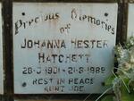 HATCHETT Johanna Hester 1901-1989