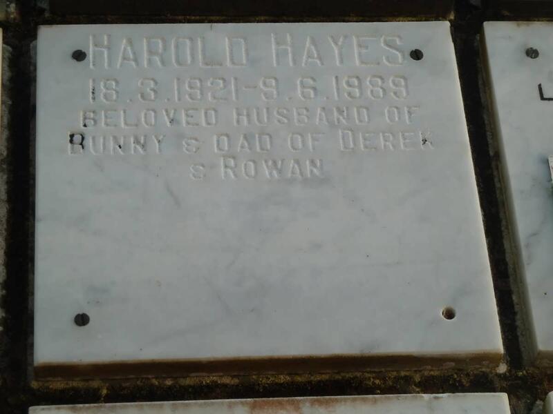 HAYES Harold 1921-1989