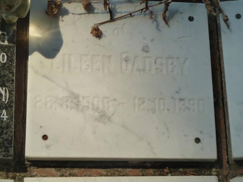 GADSBY Eileen 1909-1990