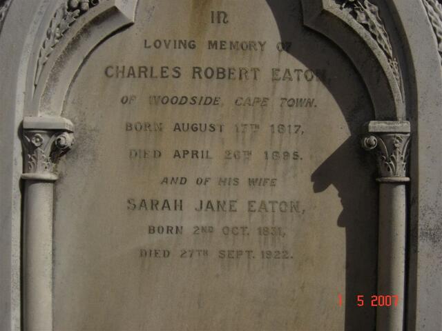 EATON Charles Robert 1817-1895 & Sarah Jane 1831-1922