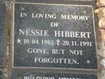 HIBBERT Nessie 1902-1991