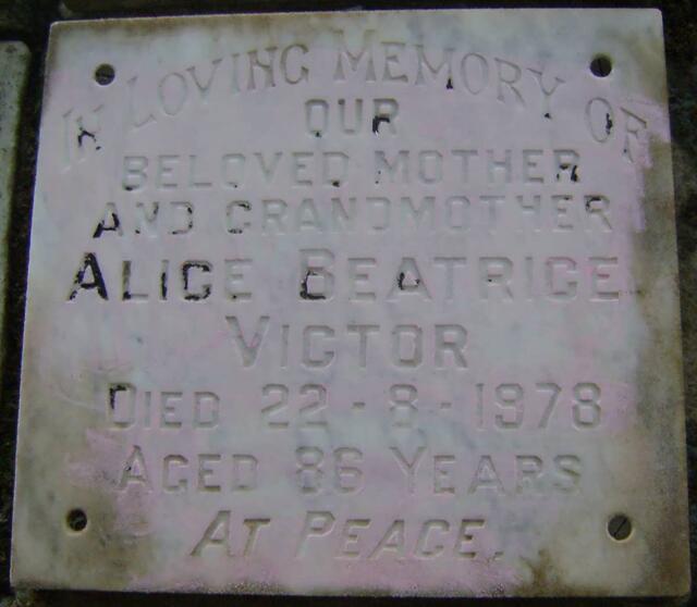 VICTOR Alice Beatrice -1978