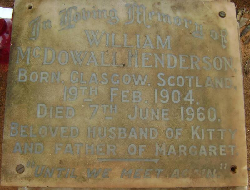 HENDERSON William McDowall 1904-1960