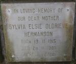 HERMANSON Sylvia Elsie Oldrieve 1915-1980