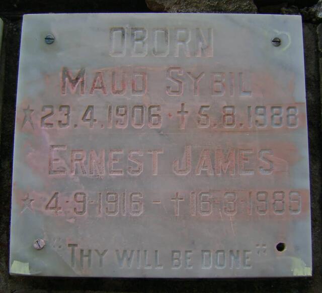 OBORN Ernest James 1916-1989 & Maud Sybil 1906-1988