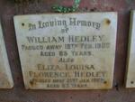 HEDLEY William -1965 & Eliza Louisa Florence -1968
