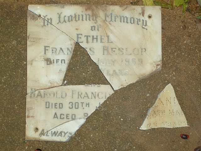 HESLOP Harold Francis & Ethel Frances -1959