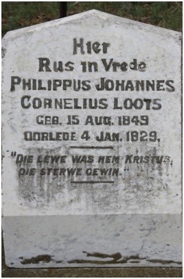 LOOTS Philippus Johannes Cornelius 1849-1929