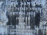 SAMSON John -1923 & Elizabeth Waddlowe -1944