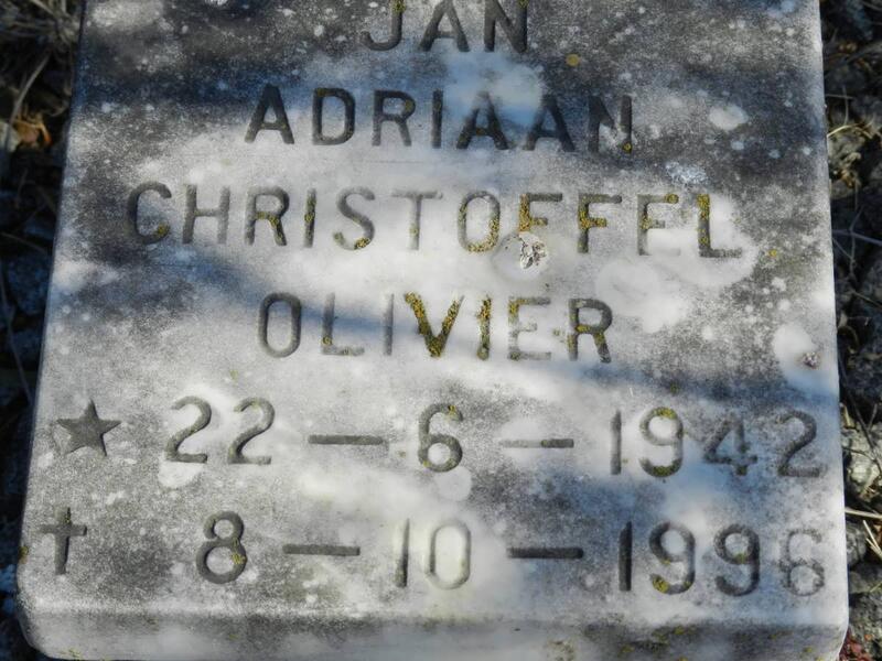OLIVIER Jan Adriaan Christoffel 1942-1996