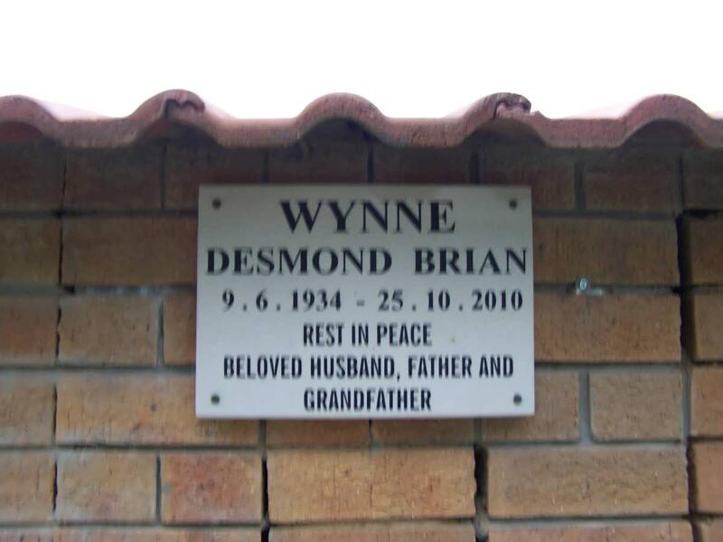 WYNNE Desmond Brian 1934-2010