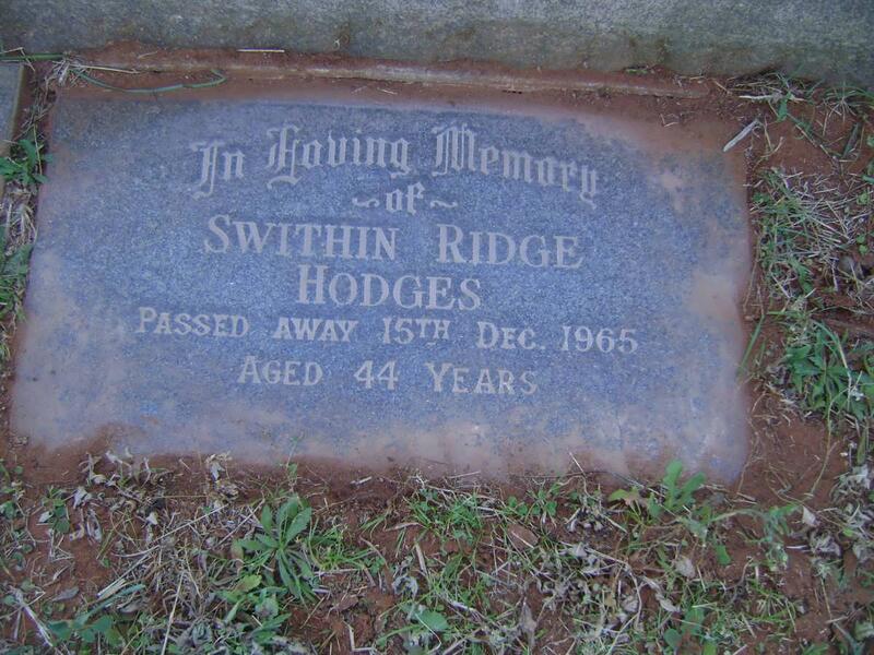 HODGES Swithin Ridge -1965